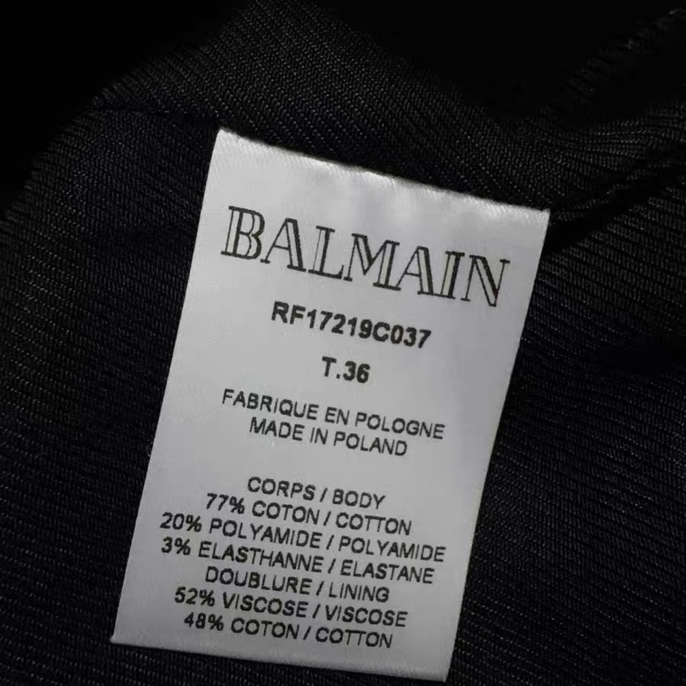 Authentic Balmain Monochrome Houndstooth Blazer with Gold Buttons - Picture 6 of 6